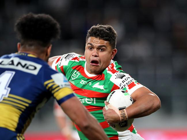 Latrell Mitchell during an NRL match between the Parramatta Eels and South Sydney Rabbitohs. Picture: Phil Hillyard