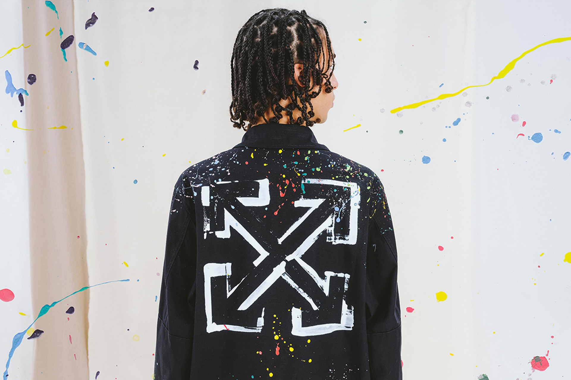 Off white splatter clearance hoodie