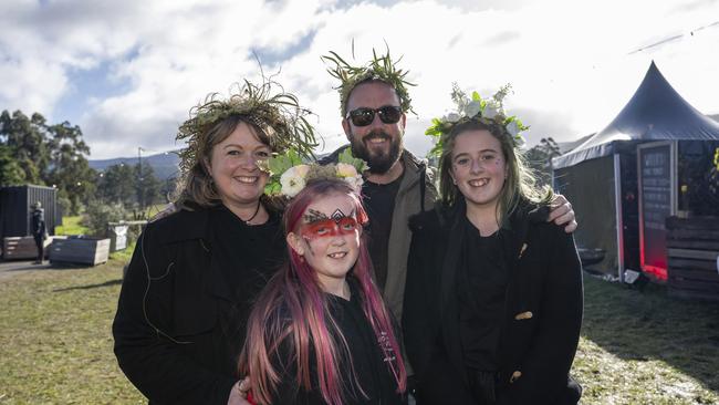 Bianca Miller, Chloe Miller, Evie Miller and Tom Miller. Willie Smiths Mid-Winter Festival. Picture: Caroline Tan