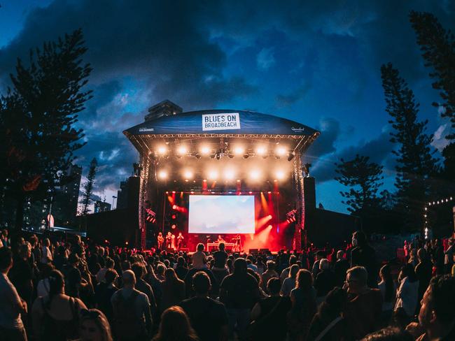 Blues on Broadbeach Kurrawa Park Stage. Picture: Aaron Butler