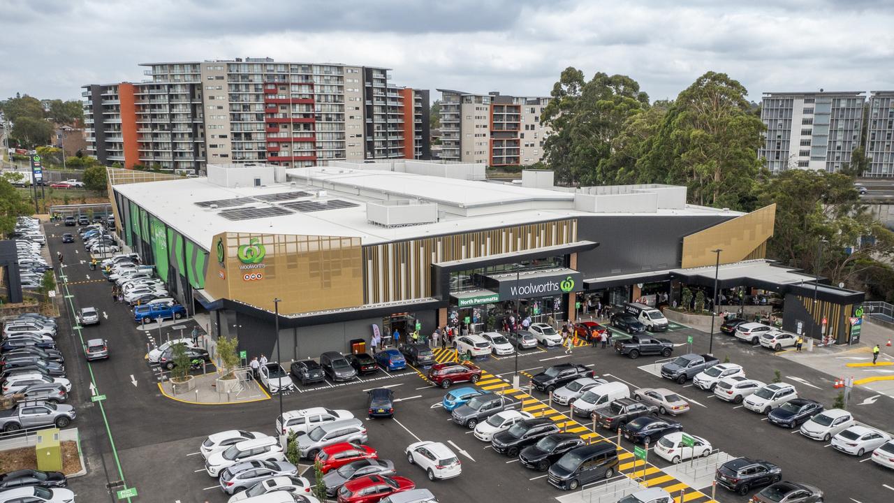 The Mills shopping centre sits between the congested James Ruse Drive, Windsor Rd and North Rocks Rd. Picture: Dallas Kilponen