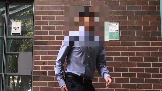 A 26-year-old Campsie man, pictured, leaving Burwood Local Court. Magistrate Daniel Reiss said he needed “broader protection” in suppressing his name from being published.