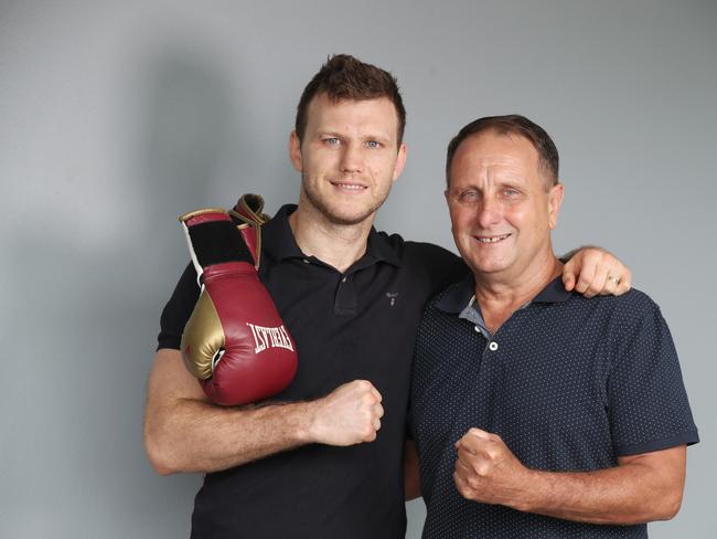 Jeff Horn and Jeff Horn Snr. Picture: Annette Dew