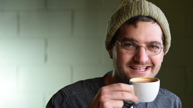 Sam Keck, owner of Commonfolk Coffee in Mornington. Picture: Jason Sammon.