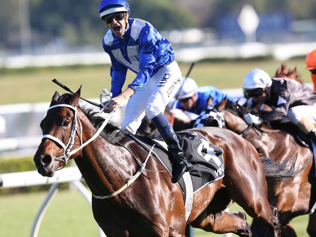                         <s1>Hugh Bowman considers Winx’s 2015 Epsom success, when she nearly fell, one of her finest wins. </s1>                        <s1>Picture: AAP</s1>                     