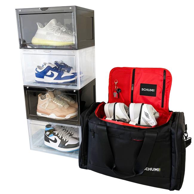 Duffel sneaker sports bag bundle