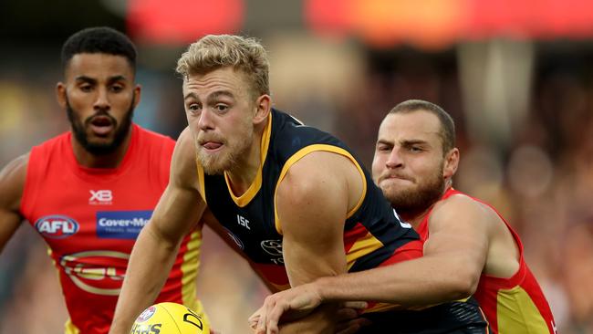 Hugh Greenwood returned to the AFL against Gold Coast last weekend. Picture: James Elsby/Getty Images