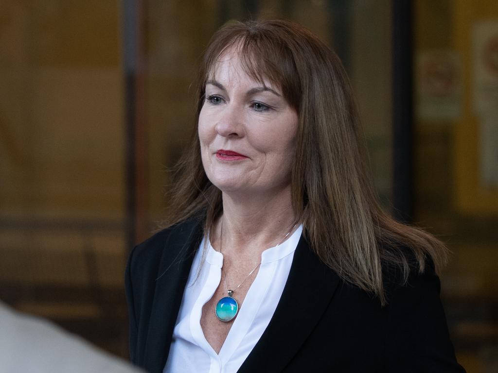 Dianne Jolley leaves the Sydney’s Downing Centre courts on Thursday. Picture: NCA NewsWire / James Gourley.