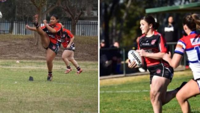 (L-R) Maretta Fuimaono and Amal Dandan in action for St Clair. Picture: St Clair RL