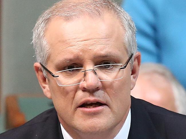 Treasurer Scott Morrison Delivering the 2017 Budget in the House of Representatives Chamber, in Parliament House, Canberra. Picture Kym Smith