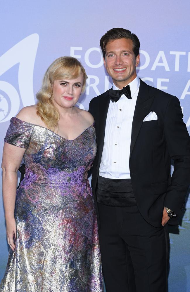 Rebel Wilson and Jacob Busch. Picture: Pascal Le Segretain/Getty Images for La Fondation Prince Albert II de Monaco