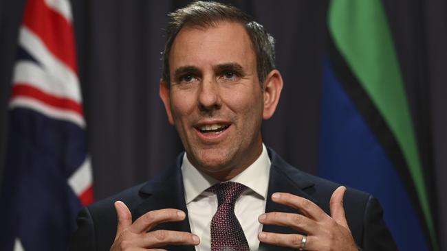 Dr Chalmers ruled out using the budget surplus for immediate cost of living relief. Picture: NCA NewsWire / Martin Ollman