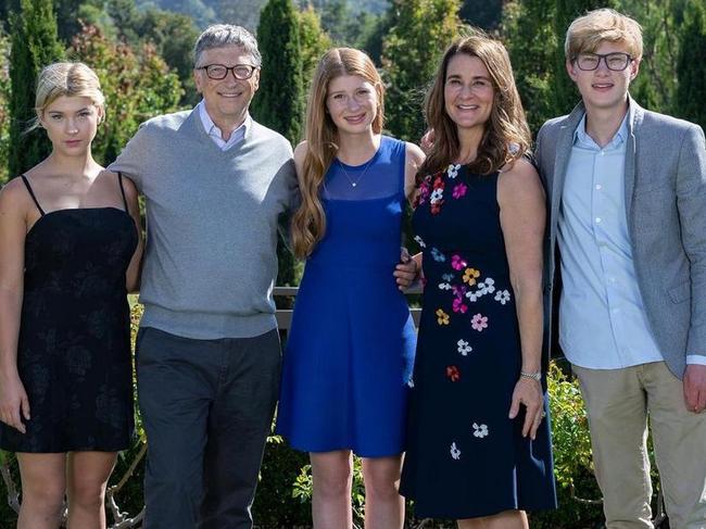 The Gates family L-R: Phoebe, Bill, Jennifer, Melinda and Rory. Picture: Facebook