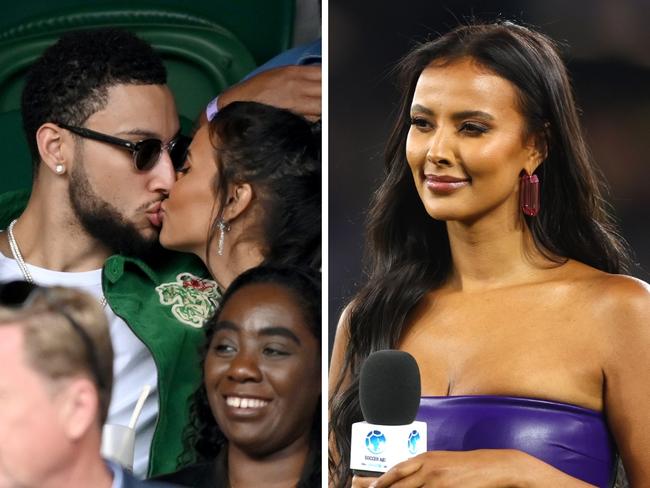 Ben Simmons and Maya Jama. Photo: Getty, Alex Pantling.