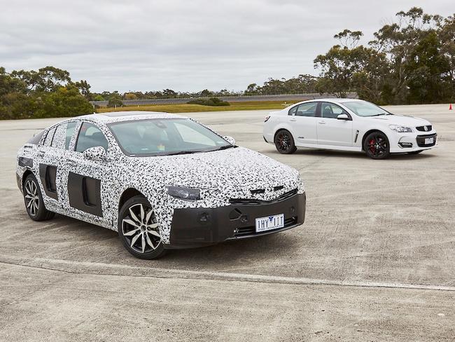 A camouflaged version of the 2018 Holden Commodore. Picture: Supplied.