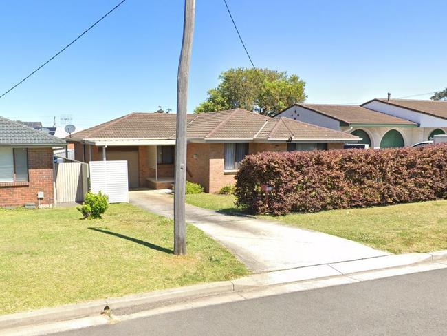 The house at 8 Coorabin St, Gorokan, where Donne crashed into while drink-driving. Picture: Google