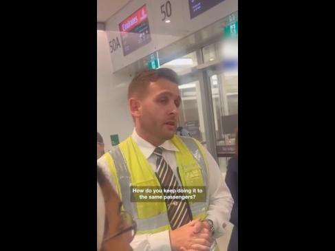 Emirates passengers confront a besieged Perth worker