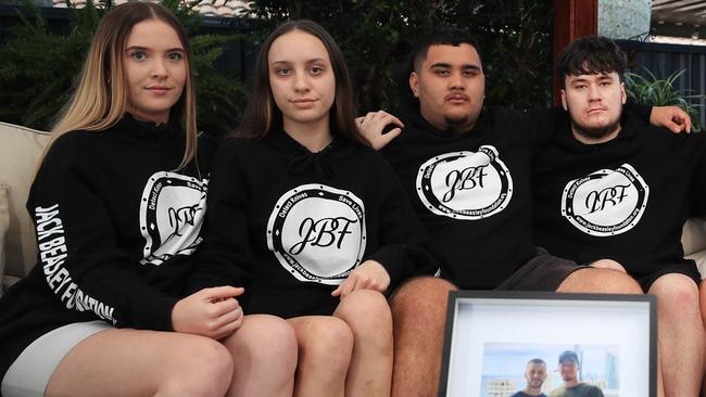 Jack Beasley’s friends want to spread awareness about the domino effect of knife violence. Photo: Scott Powick News Corp