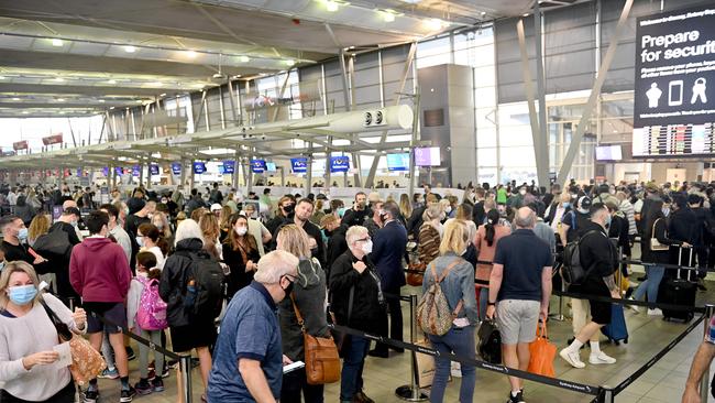 Transurban reports traffic spike on its toll roads as Australians rush to the nation’s biggest airports for their Easter break. Picture: Jeremy Piper/NCA NewsWire