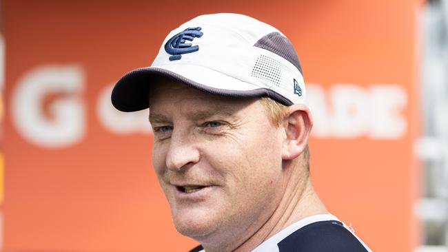 Michael Voss returns to the Gabba for Carlton training session ahead of the AFL Preliminary Final against Brisbane Lions, Friday, September 22, 2023 – Picture: Richard Walker