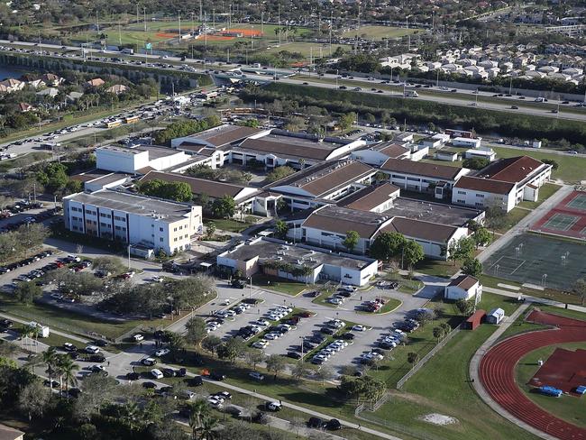 The Marjory Stoneman Douglas High School in Parkland, Florida. Picture: AFP