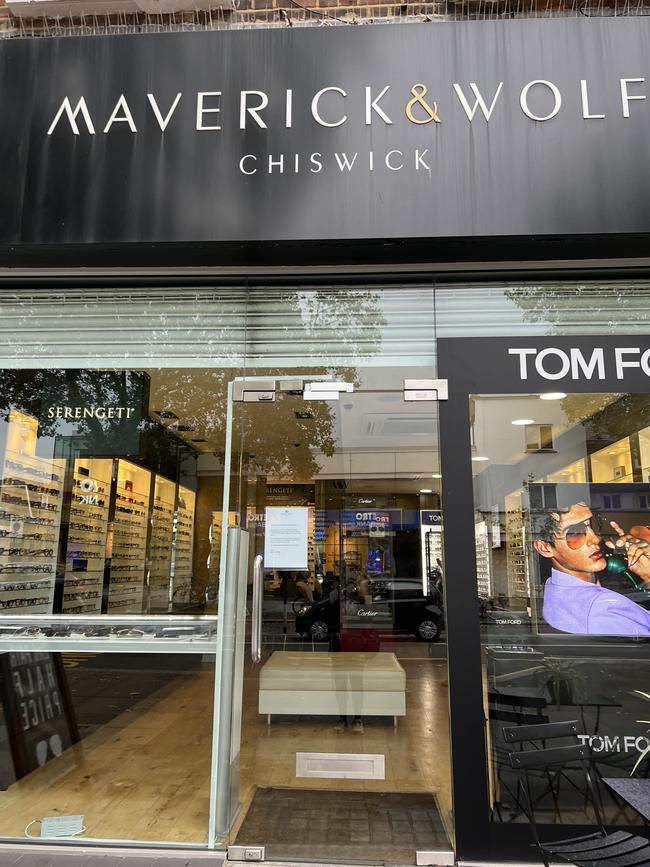 Opticians Maverick and Wolf is operating behind a locked door. Picture: Danielle Gusmaroli