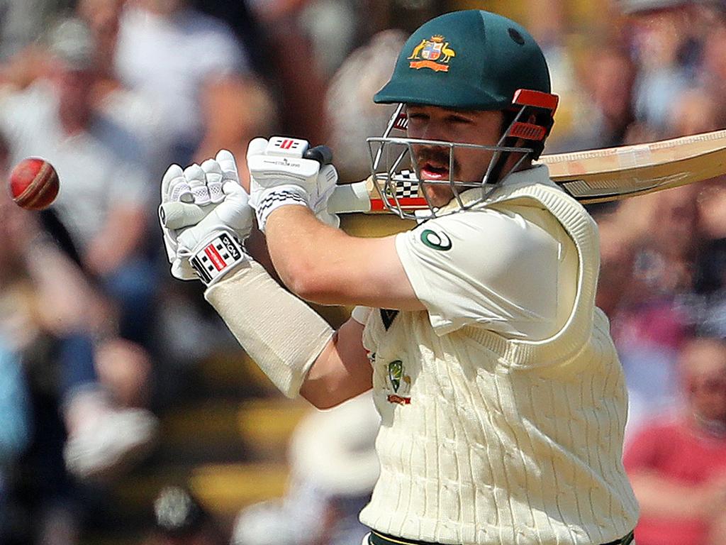 Travis Head copped plenty of short stuff. Picture: Geoff Caddick/AFP