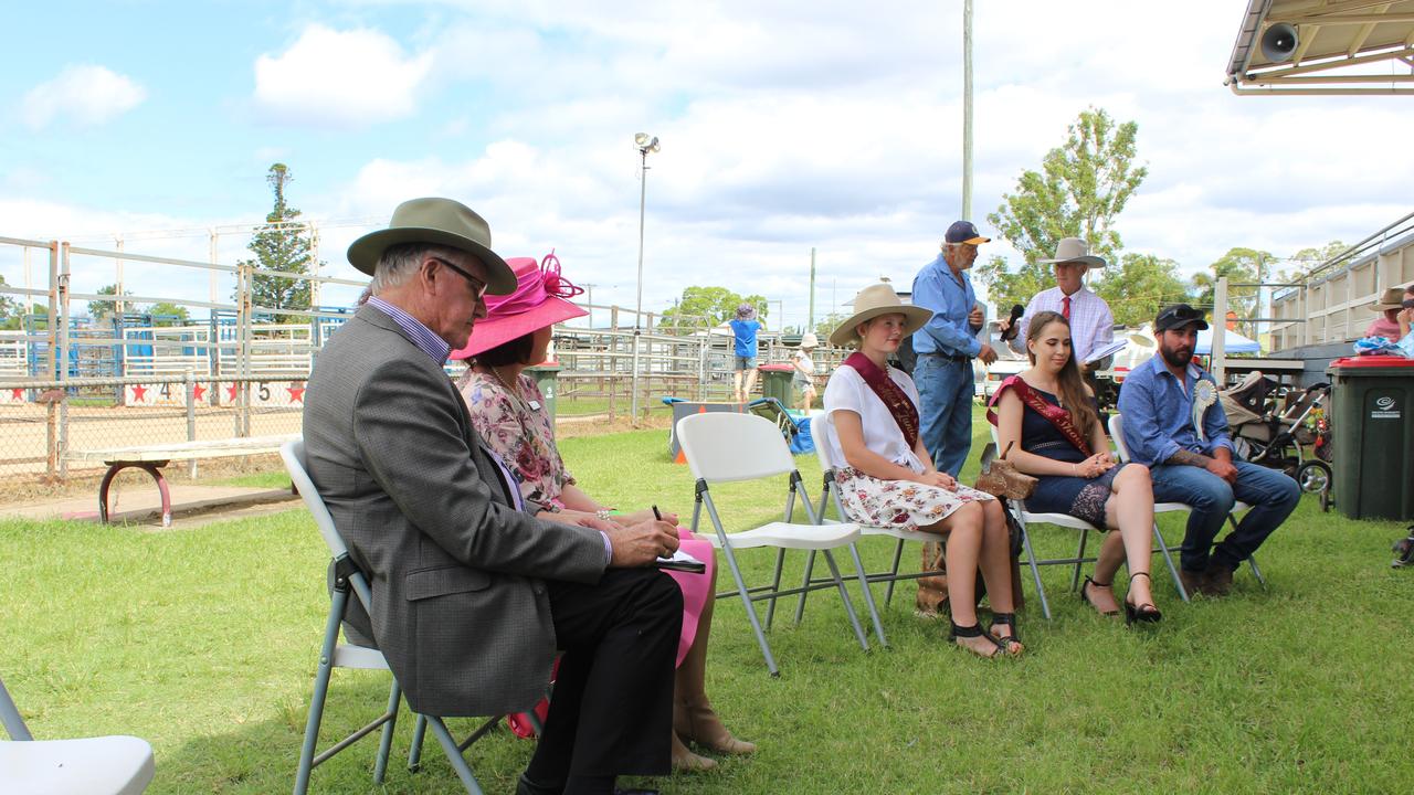 Murgon Show Society president Allen Trim speaking at opening ceremony at the Murgon Show. Photo: Laura Blackmore