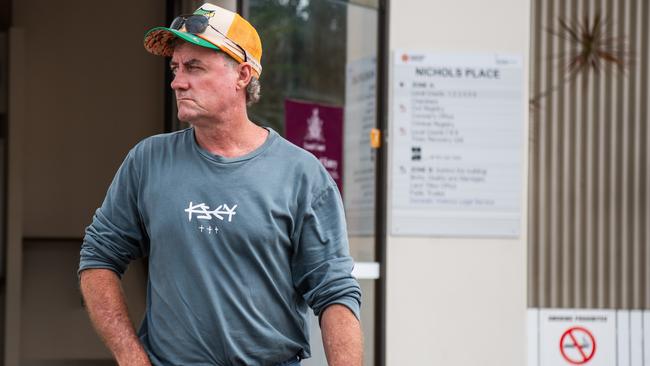 David Bruce Richardson, 51, leaves the Darwin Local Court after pleading guilty to indecent exposure on Tuesday. Picture: Pema Tamang Pakhrin