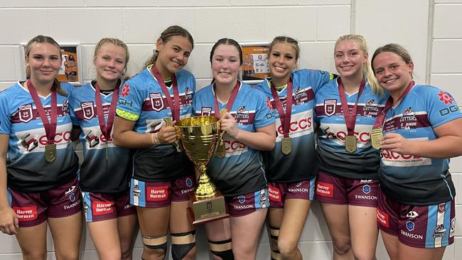 Members of the winning Mackay Cutters Harvey 19s premiership side.