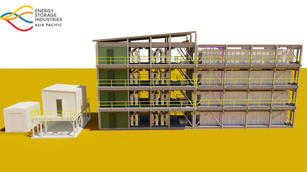 Concept photo of the battery facility. Photo: Energy Storage Industries.