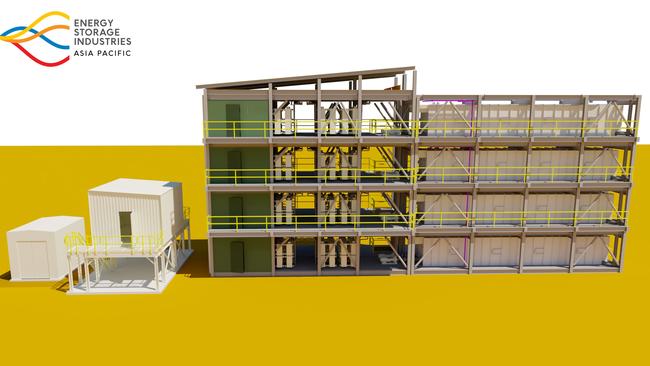 Concept photo of the battery facility. Photo: Energy Storage Industries.