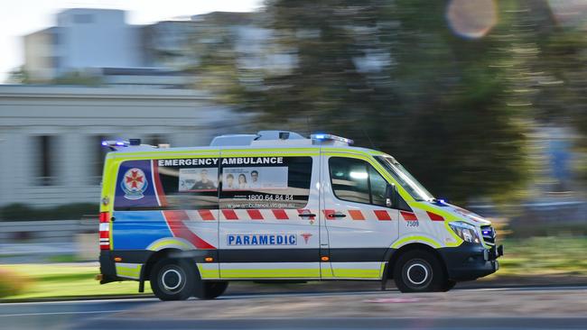 A woman is fighting for life after a crash in Beaumaris this morning. Picture: Stephen Harman