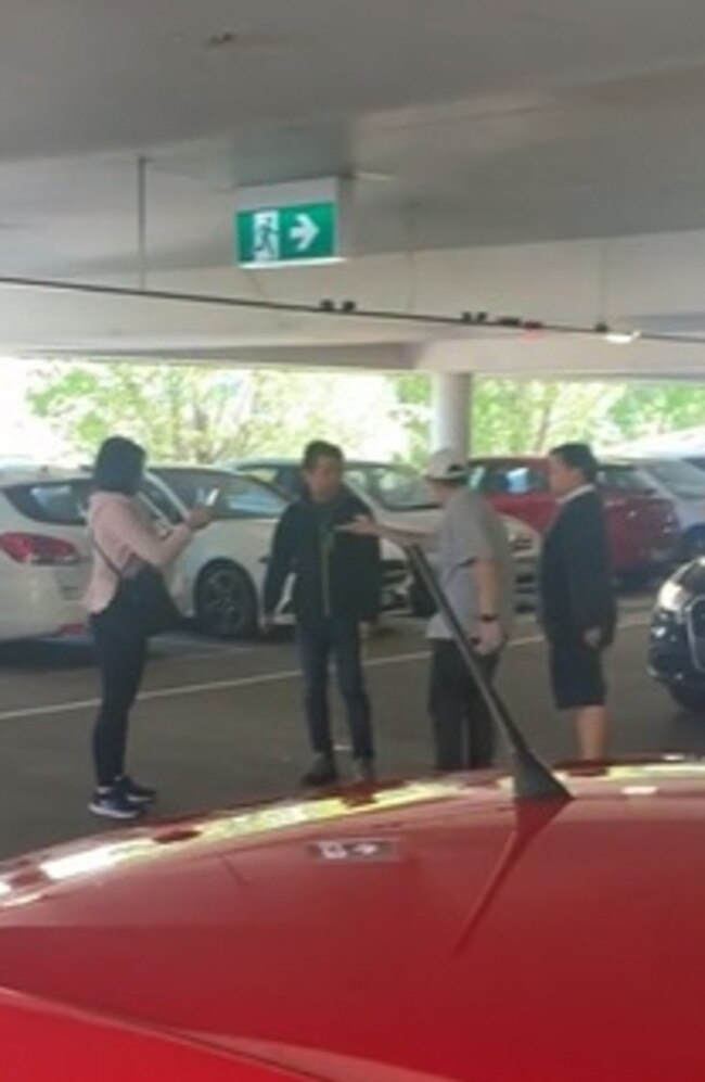 Fiery clash filmed in Chadstone Melbourne parking lot. Source: @andrew_torbox1961/TikTok