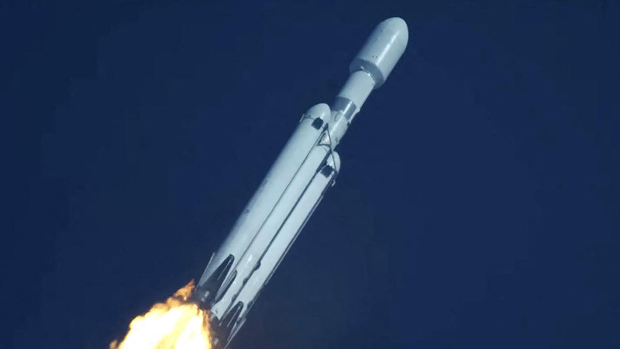 SpaceX’s Falcon Heavy rocket lifts off. Eight former SpaceX workers have filed unfair labour practice charges against the company. Picture: SpaceX/AFP