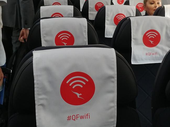 Qantas WiFi to the ground test flight