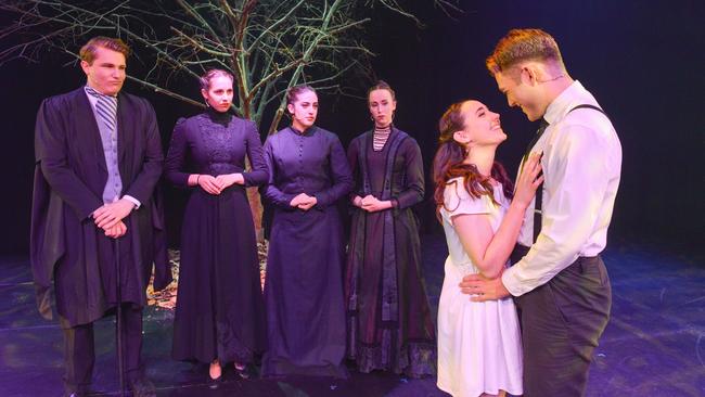 The Adelaide Uni cast of Spring Awakening in dress rehearsal. Photo:AAP/Brenton Edwards