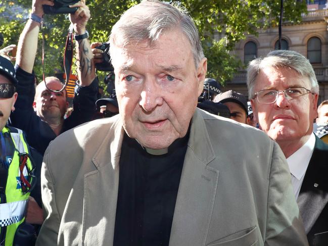 27/02/19 George Pell arrived at the county court in Melbourne for sentencing. Aaron Francis/The Australian