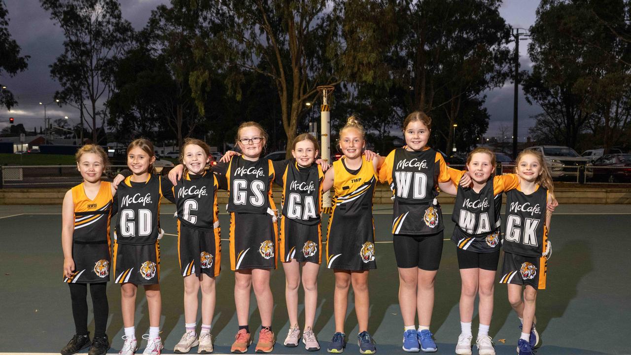 Grovedale Gold under-11 netball team.