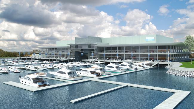 An artist’s impression of Moorebank Marina.