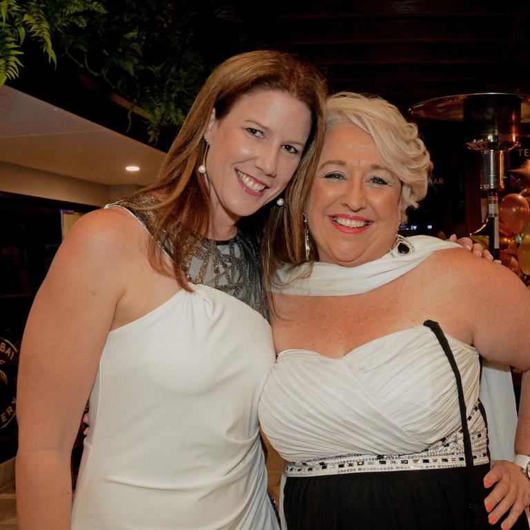 Kerrie Lanyon and Jen Swenson at The Ark black tie charity ball at Parkwood Village. Picture: Regina King.