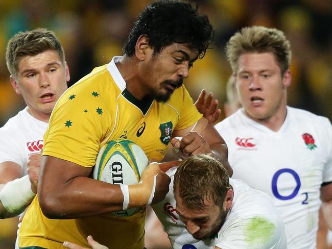 Wallabies Will Skelton during the Wallabies v England rugby Test match at Allianz Stadium, Sydney. Pic Brett Costello