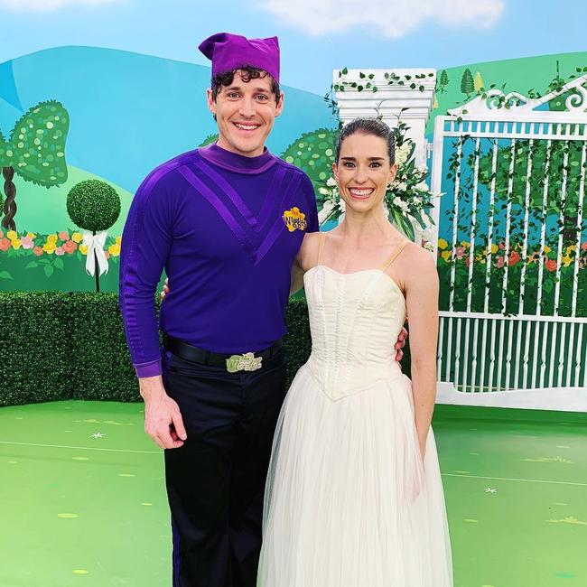 Dana Stephensen and Lachlan Gillespie met on set for The Wiggles. Picture: Instagram