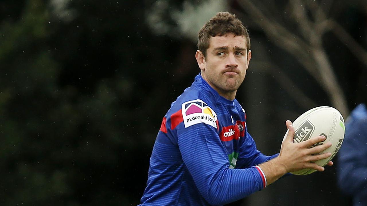 Andrew McCullough during a Knights training session.