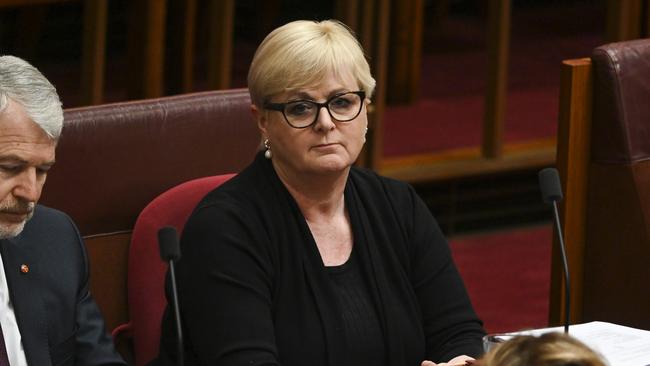 Ms Reynolds had spoken to two newspapers over issues with Attorney-General Mark Dreyfus and the compensation payment given to Ms Higgins. Picture: NCA NewsWire / Martin Ollman