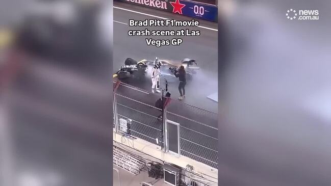 Brad Pitt 'faints' in bizarre F1 scenes in Vegas 