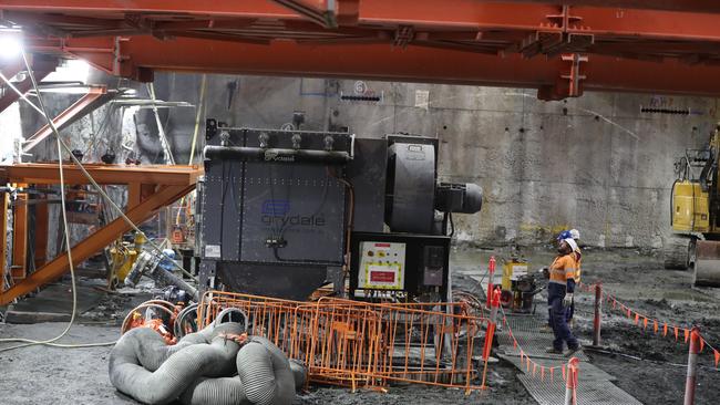 Construction at the Franklin St site. Picture: Alex Coppel