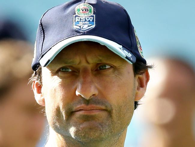 NSW coach Laurie Daley during the NSW Blues Origin teams final training session ahead of Game 1 at ANZ Stadium .Picture Gregg Porteous