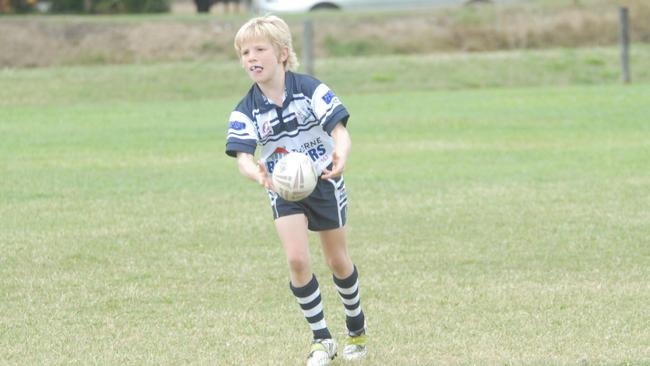 A very young Tom Dearden playing in the Under-9s Brothers Bulldogs in Mackay. Picture: Peter Holt