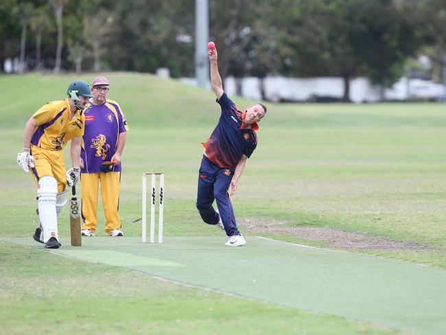 Palm Beach Currumbin (batting) vs. Runaway Bay in the Community Div 3 competition. Chris Schultz. 25 November 2023 Palm Beach Picture by Richard Gosling